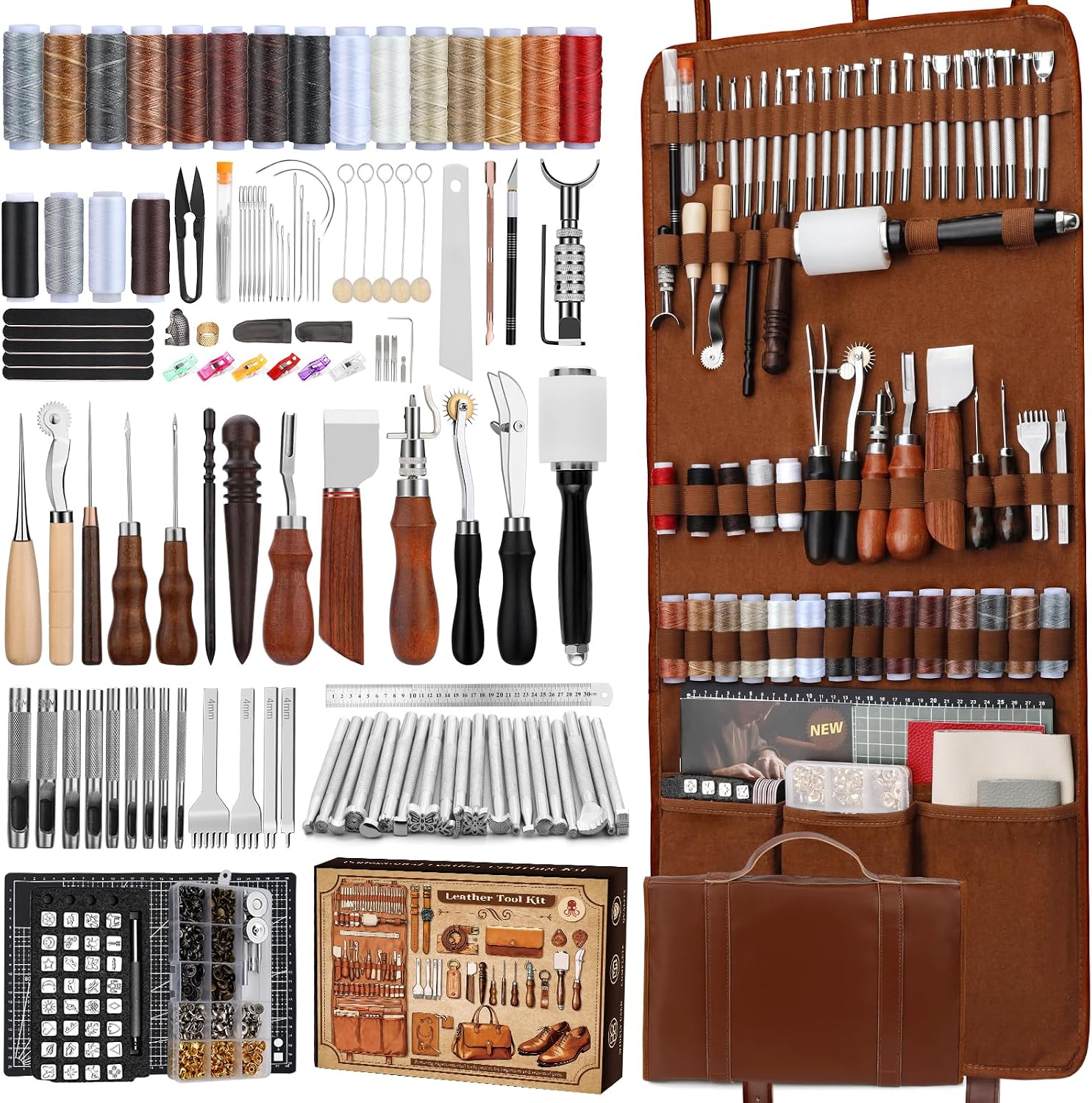 Sewing Kit - طقم أدوات العمل بالجلد، مجموعة أدوات