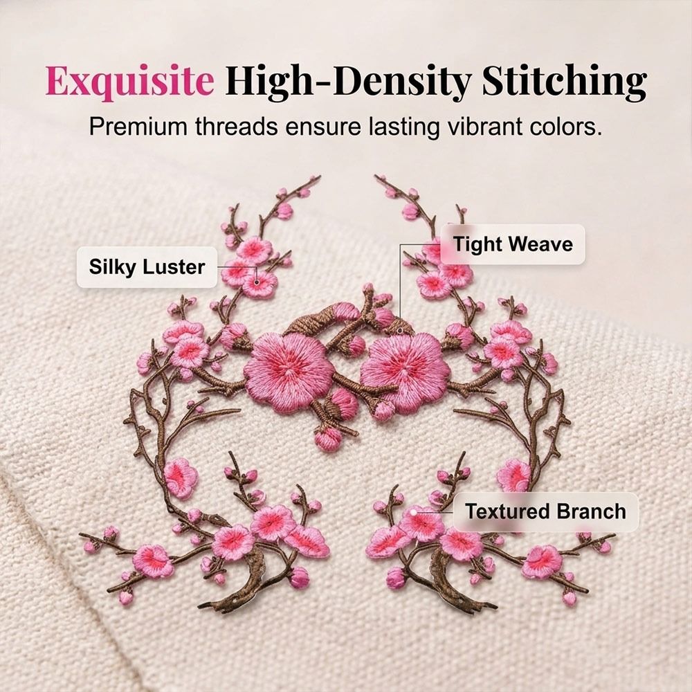 رقع زهر الكرز القابلة للصق بال - مراجعة Sewing Textiles وسعره