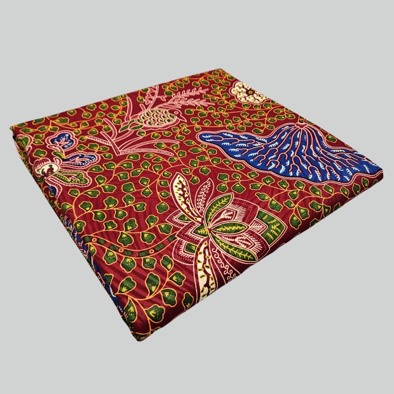 قماش باتيك أفريقي أحمر مطبوع ب - مراجعة Sewing Batik وسعره