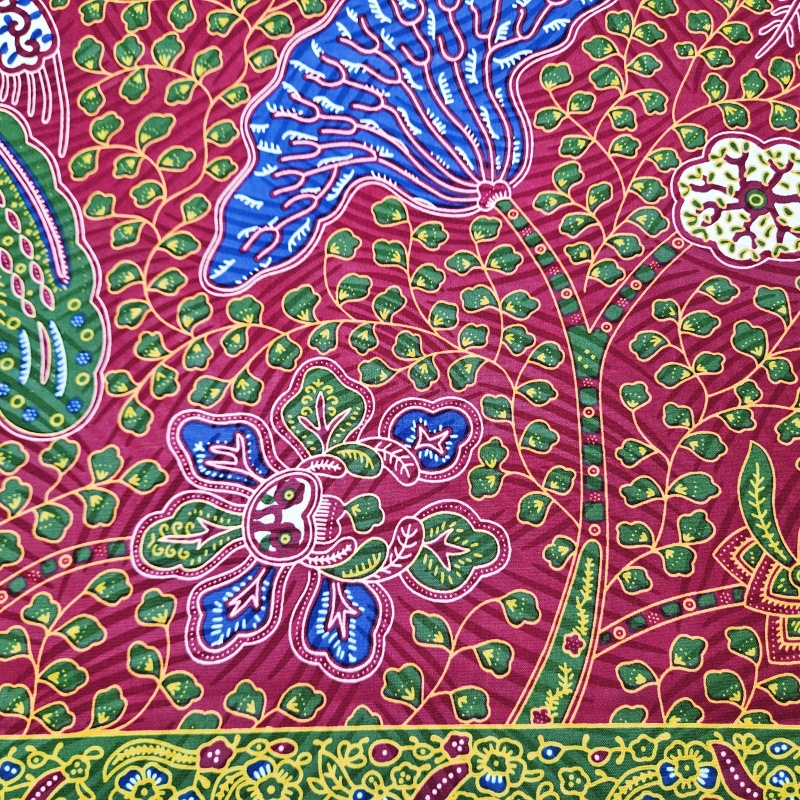 قماش باتيك أفريقي أحمر مطبوع ب - مراجعة Sewing Batik وسعره