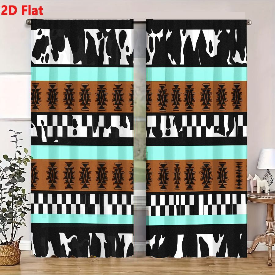 قطعتان من الستائر بنمط هندسي ت - مراجعة Century Textile & Sewing Supply Saskatoon Sk وسعره