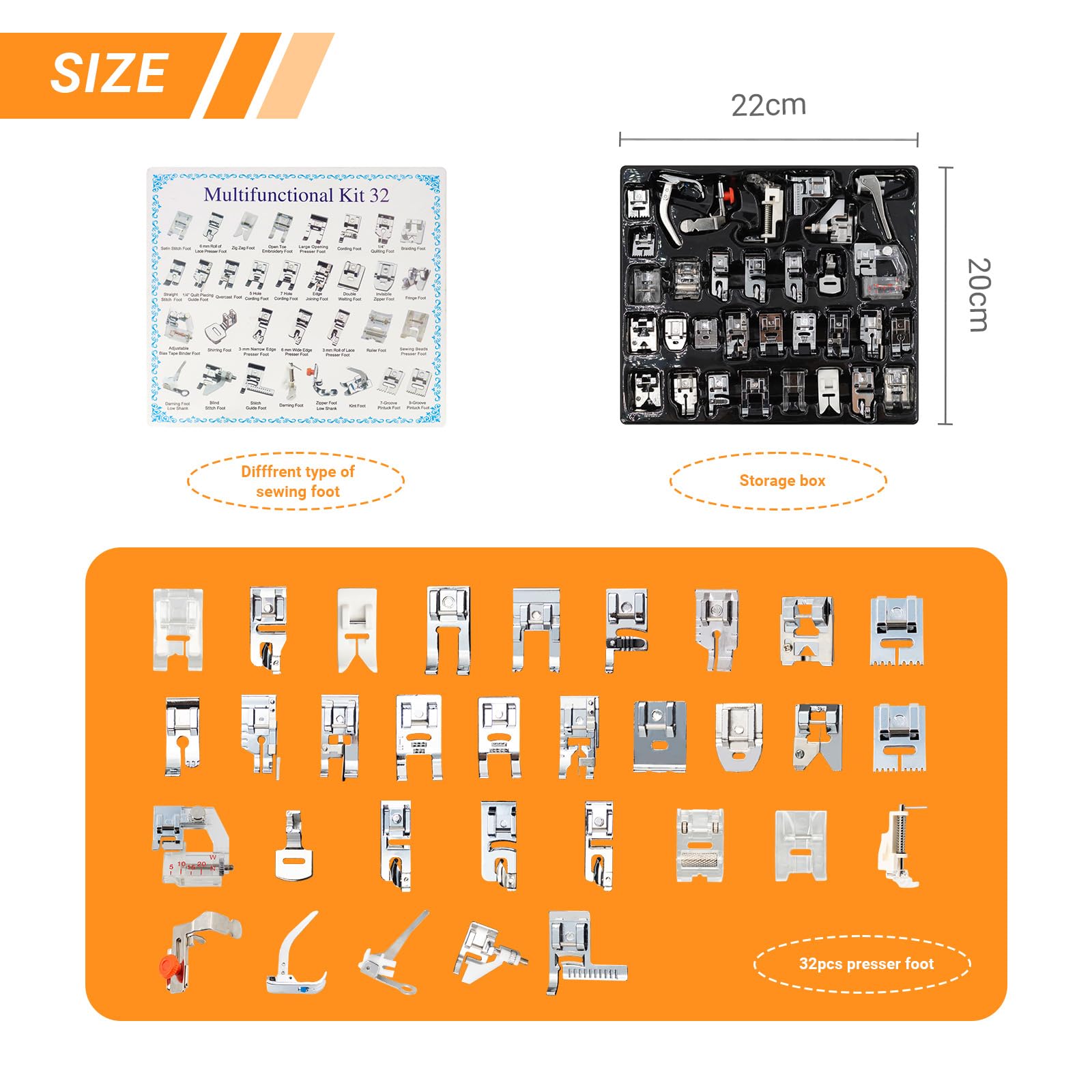 طقم قدم الضغط للخياطة متعدد ال - مراجعة Sewing Kit وسعره