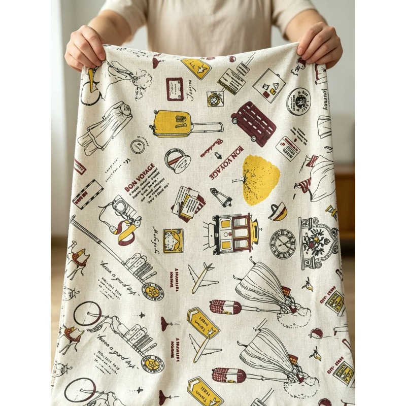 قماش مختلط الألياف بنقشة فتاة، - مراجعة Sewing Textiles وسعره